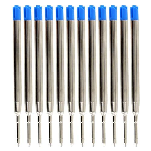 for Ballpoint Pen Refills for Pens. Blue Ink. Fine 0.7mm. Pack of 12
