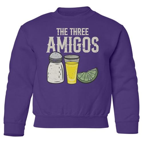 Three Amigos Salt Tequila Lime - Cinco De Mayo Fun Youth Crewneck Sweatshirt