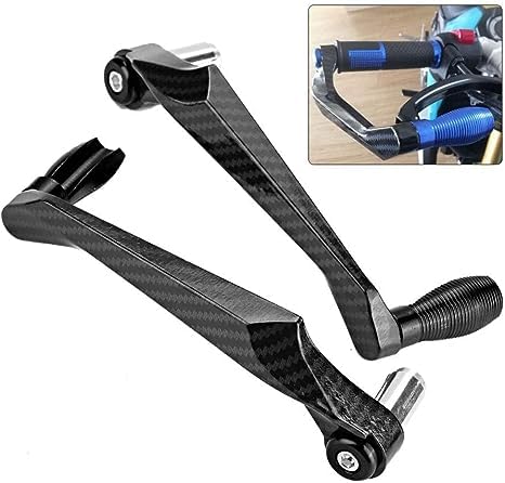 ELTRON TURBO Universal 7/8in 22mm CNC Aluminum Handlebar Brake Clutch Lever Hand Guard Protector for Motorcycle, Motorbike, Grey, Coated - Image 2 thumbnail