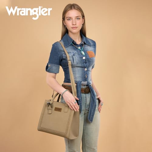 Image of Wrangler Tote Bag for Women Western Cowhide Purse and Wallet Set