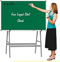 Grandink® Foldable 4 Legs Easel Stand 6 feet for White Board | Black Board| Notice Board| Sun Board | Presentation| Office | Display| Advertisement (Can Hold 8 * 4 Feet Whiteboards) [Grey]