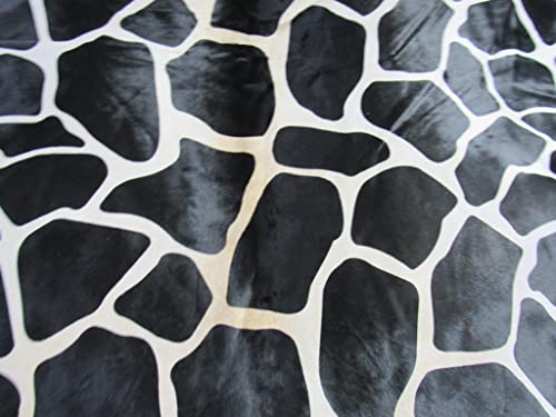 Big Giraffe Print Cowhide Rug Size: 6.7X5.5 Feet M-1509 #TOP3