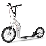 Yedoo City Roller New Modell 2020 | Tretroller White | Kickbike - mit Luftbereifung ab 140 cm - 178 cm Körpergröße bis 120 Kg Scooter kommt teilmontiert im Karton