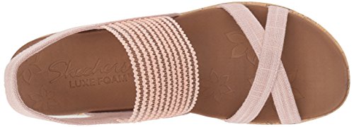 Skechers Cali Womens Beverlee-High Tea Wedge Sandal,Pink,7 M Us #TOP4
