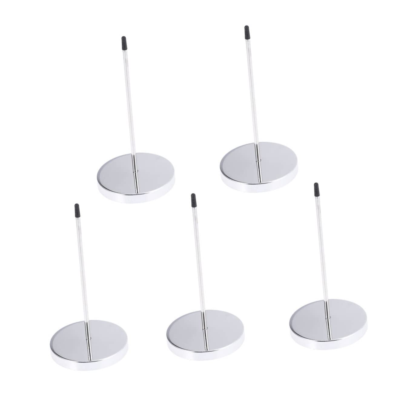 Housoutil 5Pcs Silver Receipt Holder Spike Memo Holding Forks for Restaurant Office and Bar for Organizing Bills Checks and Notes Desktop