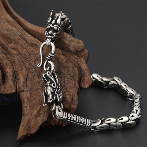Règle de Précision Antidérapante Argent Échelle de Dragon pour Hommes