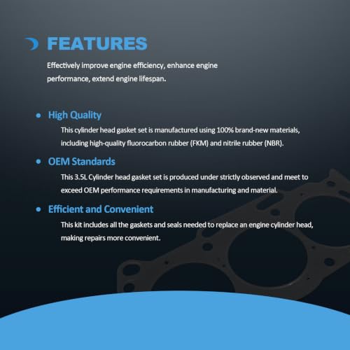 Image of AUCERAMIC HS26321PT Head Gasket Kit for Toyota Sienna 2007-2016, Camry 2007-2017, Highlander 2008-2016, Lexus RX350 2007-2015, ES350 2007-2018 3.5L V6 DOHC