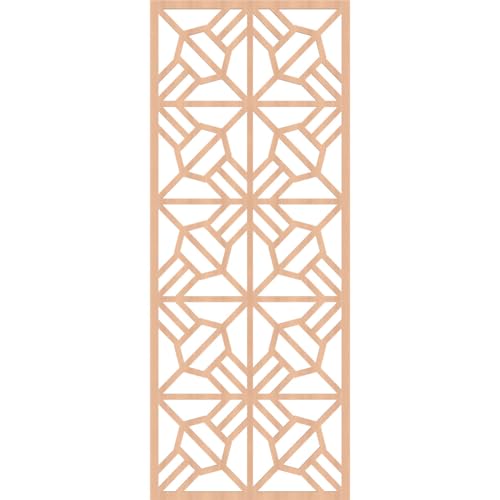 Image of 29 3 /8 inchW x 74 3 /8 inchH x 1 /4 inchT Auburn Decorative Fretwork Wood Wall Panels, Alder