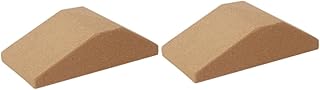 Sosoport 2 Pçs Bloco De Agachamento Fitness Cortiça Hip Impulso Banco Yoga Rampa Maca Calcanhar Maca Bezerro Placa Inclinada Para Alongamento De Bezerro Cortiça Bezerro Pedal Estiramento