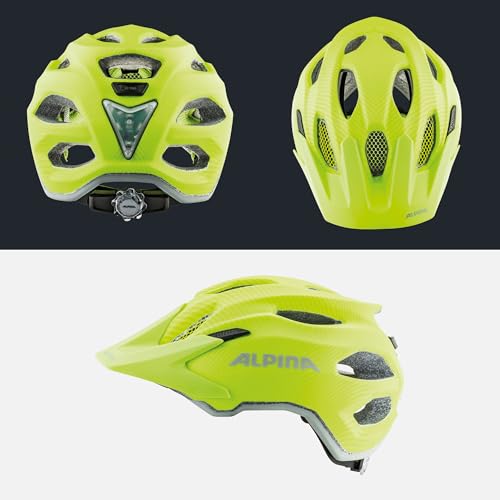 Alpina Carapax JR. Flash - Beleuchteter, Leichter und Sicherer LED Fahrradhelm Mit Fliegennetz Für...