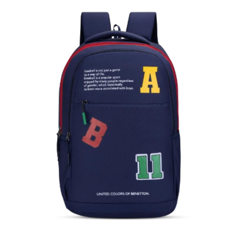 United Colors of Benetton Backpack Dodger | Printed High School Bag With 3 CompartMen’sts, Airmesh Padding & 1-Year Warranty – 34L Capacity | Daypack For School Girls & Boys United Colors of Benetton Backpack Dodger | Printed High School Bag With 3 CompartMen’sts, Airmesh Padding & 1-Year Warranty – 34L Capacity | Daypack For School Girls & Boys