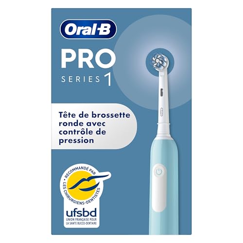 Oral-B Brosse à Dents Electrique Pro 1 avec Brossette de Rechange, Bleue – 3 Modes de Nettoyage dont Douceur, Brossage avec des...