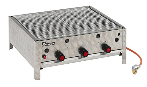 Preisvergleich Produktbild GrillChef Gasbraeter 3 Regler 9 Brennrohre, silber