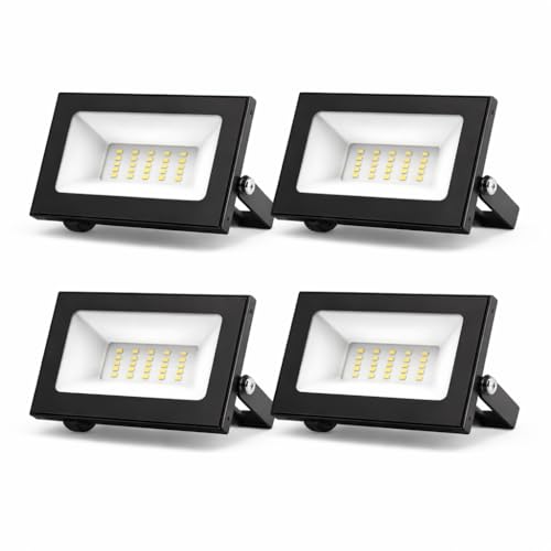 Opiniones y reviews de Reflectores para exteriores , listamos los 10 mejores. 48 MEGALUZ 4PCS Reflector LED 30W Exterior 2100 lm 6500K IP65 Luz Blanca Lampara Led Para Patio Impermeable para Jardín Patio Cochera Fachada Seguridad