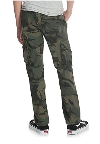 Wrangler Husky Boys' Premium Stretch Cargo Pants with Adjust-to-Fit Waistband, Slim Fit (Forest Green Camo, 8 Husky)3