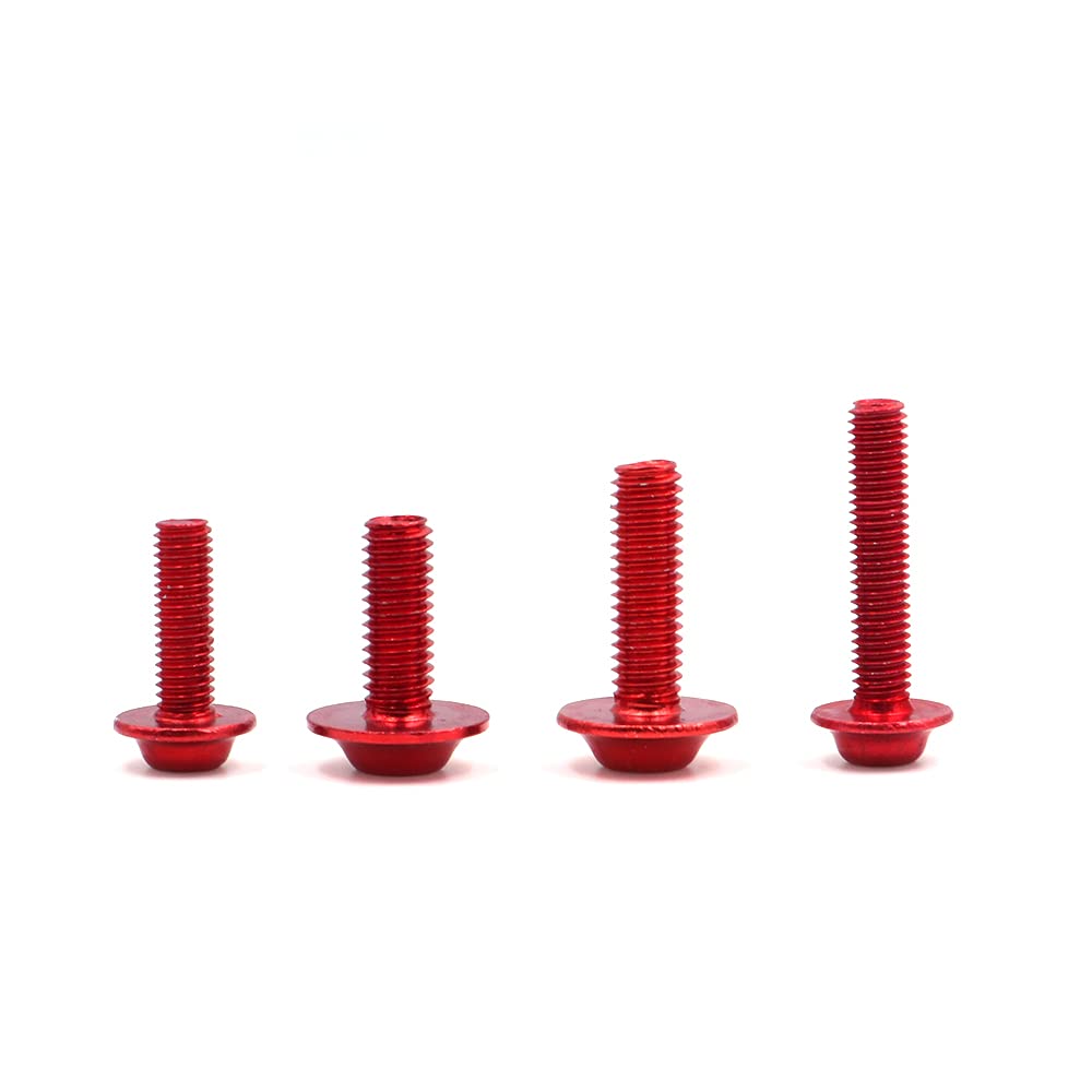 177PCS Moto Sportbike Completo Carenatura Bulloni Kit di fissaggio Clip Dadi a vite-Rosso