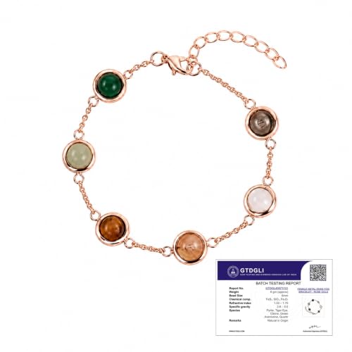Image of Astrotalk Dhan Yog Bracelet |Attracts Wealth & Prosperity | Manifest Wealth with Citrine, Jade, Tiger Eye, Clear Quartz & Pyrite Stone | Bracelet for Man & Woman | Gift for Man & Woman