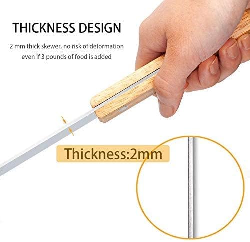 G & F Products 25619 2020 23 Inch Long 5/8 Inch Wide 2Mm Thin Stainless Steel Bbq Skewer 8 Piece thumb #1