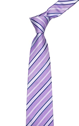 Image of Elfeves Men's Modern Striped Patterned Formal Ties College Daily Woven Neckties