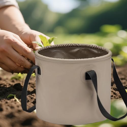 Seau pliable avec poignée – Bassine portable pliable pour camping, pêche, jardinage, nettoyage des animaux, barbecue, randonnée, usage domestique