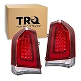 TRQ 2 Piece Driver & Passenger Side Tail Light Assembly Set Compatible with 2015-2022 Chrysler 300 CH2800212 CH2801212