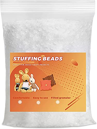 Image of 1.3lb Stuffing Beads, 8.8oz Weighted Beads for Stuffed Animals, Craft Poly Pellets Weighted for Stuffed Animals - 600g