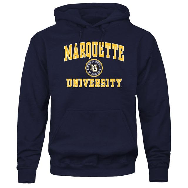 Barnesmith Marquette University Golden Eagles Hooded Sweatshirt Heritage Navy Small