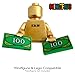 Minizfigs 100 PCS 1x2 Money Tiles | Bulk Building Toy Set Great for Lego Minifigures, Accessories, Classroom, Educational, Part 3069 | 100% Compatible with All Major Brands