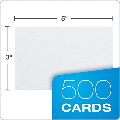 image for Oxford Index Cards, 500 Pack, 3x5 Index Cards, Blank on Both Sides, Wh