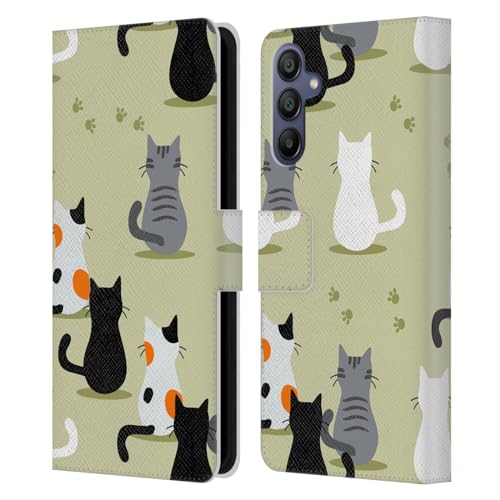 Funda de cuero Galaxy A15 ideal para amantes de las mascotas en el día a día