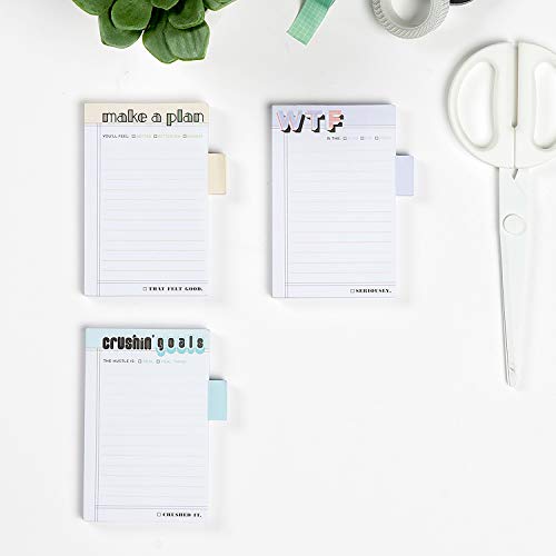 Bloc de notes Knock Knock avec onglets adhésifs Make A Plan pour l'organisation