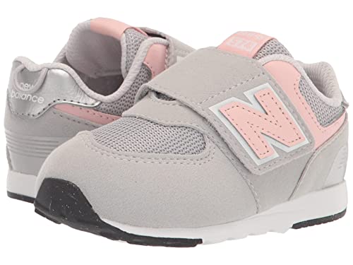 New Balance 574 New-B Hook & Loop Chaussures pour Enfants Rain Cloud/Pink Haze 26/M