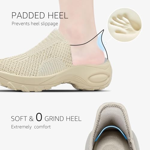 Womens Slip on Walking Shoes Comfortable Mesh Sock Sneakers with Arch Support Platform Wedge Casual Running Jogging Shoe for Plantar Fasciitis3