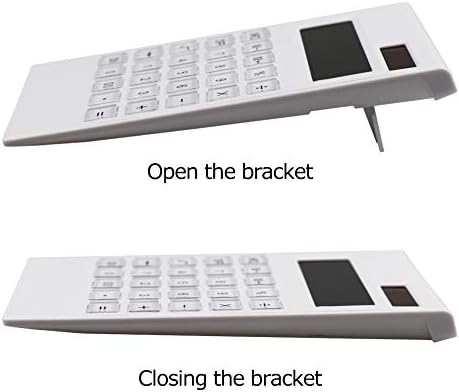 TSML Desktop Calculator, 12 Digit Optical Principle Dual Powered Standard Function, Handheld Calculator (White)