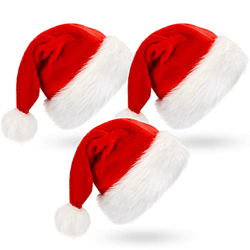 BOSONER Weihnachtsmütze Nikolausmütze Plüsche Weihnachtsmann...
