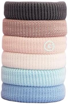 GIMME Bands Thick Fit Hair Ties | No Break Microfiber Thick Hair Elastics | A Firm Yet Gentle All Day Hold with No Snagging, Dents, or Breakage | Beach