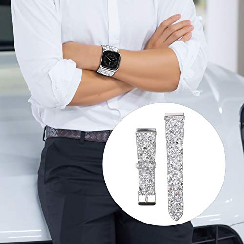 VILLCASE Pulseiras de Relógio de Couro Pulseira de Relógio Glitter Bling de Liberação Rápida Com Pul