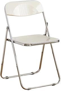 クリアチェア 透明椅子 スケルトン 折り畳みデスクチェア 幅46×奥行47×高さ75cm コンパクト 折りたたみ背付き椅子 完成品 組立不要