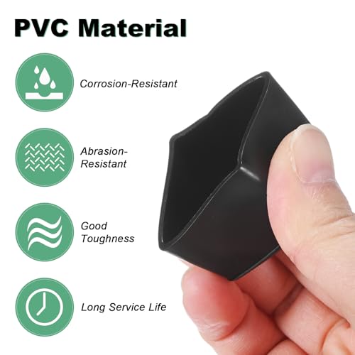 Image of M METERXITY 20-Pack Square Chair Leg Caps, 1 inch (25mm) PVC Chair Leg Floor Protectors for Chairs /Table /Bed, Furniture Feet Covers Cups Non-Slip End Tips