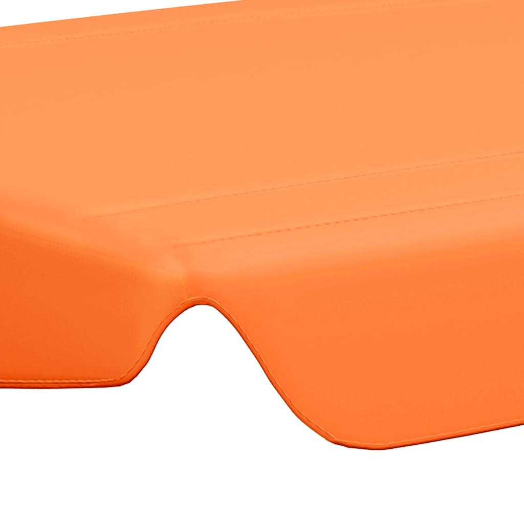 Toit de Rechange pour Balancelle de Jardin, Toile de Balancelle Housse de Rechange Toit Pare-Soleil de Balançoire Orange 150/130x105/70 cm