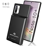 ZEROLEMON Galaxy Note 10 Plus Battery Case 5000mAh, Samsung Dex & Android Auto & Qi Wireless Charging Supported, Slim Power Extended Battery Charger Protective Case for Galaxy Note 10+ 5G - Black