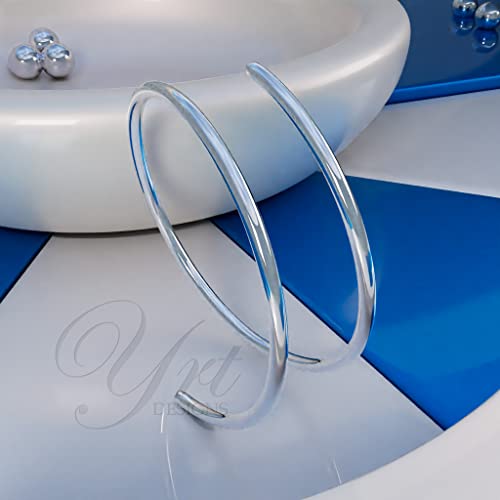 Double Nose Ring Hoop For Single Piercing - 925 Sterling Silver 20G 8Mm Spiral Twist Nose Hoop For Women Girls #TOP3