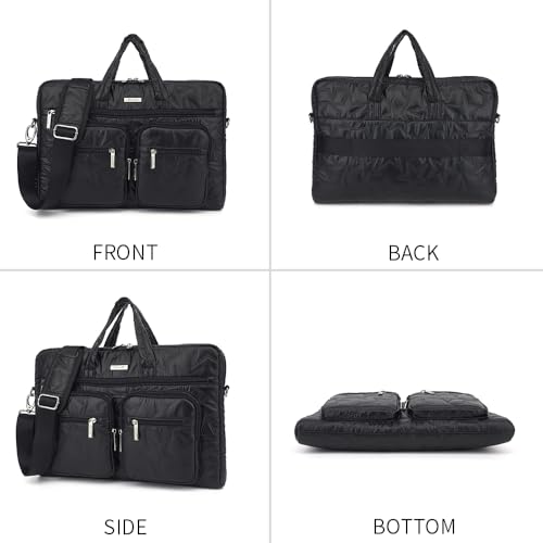 canvaslife15-15.6 inch Laptop Shoulder Bag, for MacBook Pro 16, Hp Lenovo Dell 14 inch Waterproof Messenger Bag Case Sleeve (Black)4