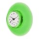 PATIKIL Wanduhr Mini niedlich Badezimmer Küchen Spiegel Saug Wanduhr wasserdichte Quarzuhren Dusche Bad Schlafzimmer grün