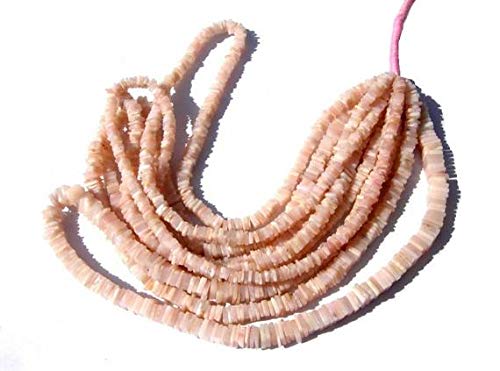 Opale rose du Pérou en perles carrées pour réparer et personnaliser vos colliers