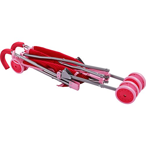 Cochecito de muñecas Jule plegable de madera con ruedas de goma 2