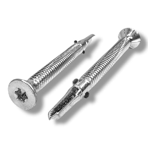 BCP Fasteners 1/4 x 2-3/4" Reamer Tek Torx/Star Head Self-Drilling Wood to Metal Screws - Tek Screws for Flatbeds, Trailer Decks, or for Fastening