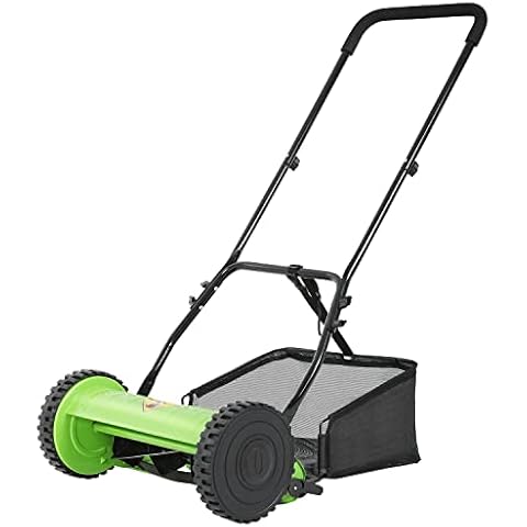 15-Inch Push Reel Mower with Adjustable Cutting Height Cover