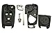 Key Fob Case Shell Fit for GMC Chevrolet Chevy Equinox Sonic Trax Terrain 4 Buttons Replacement Flip Folding Smart Car Key Fob Cover with Uncut Blade Blank (4 Buttons Key Fob Shell)