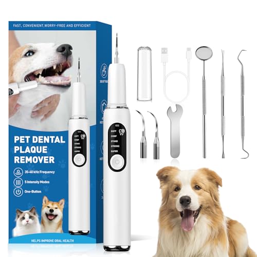 Dog Plaque and Tartar Remover Plaque Remover for Teeth with Led L...